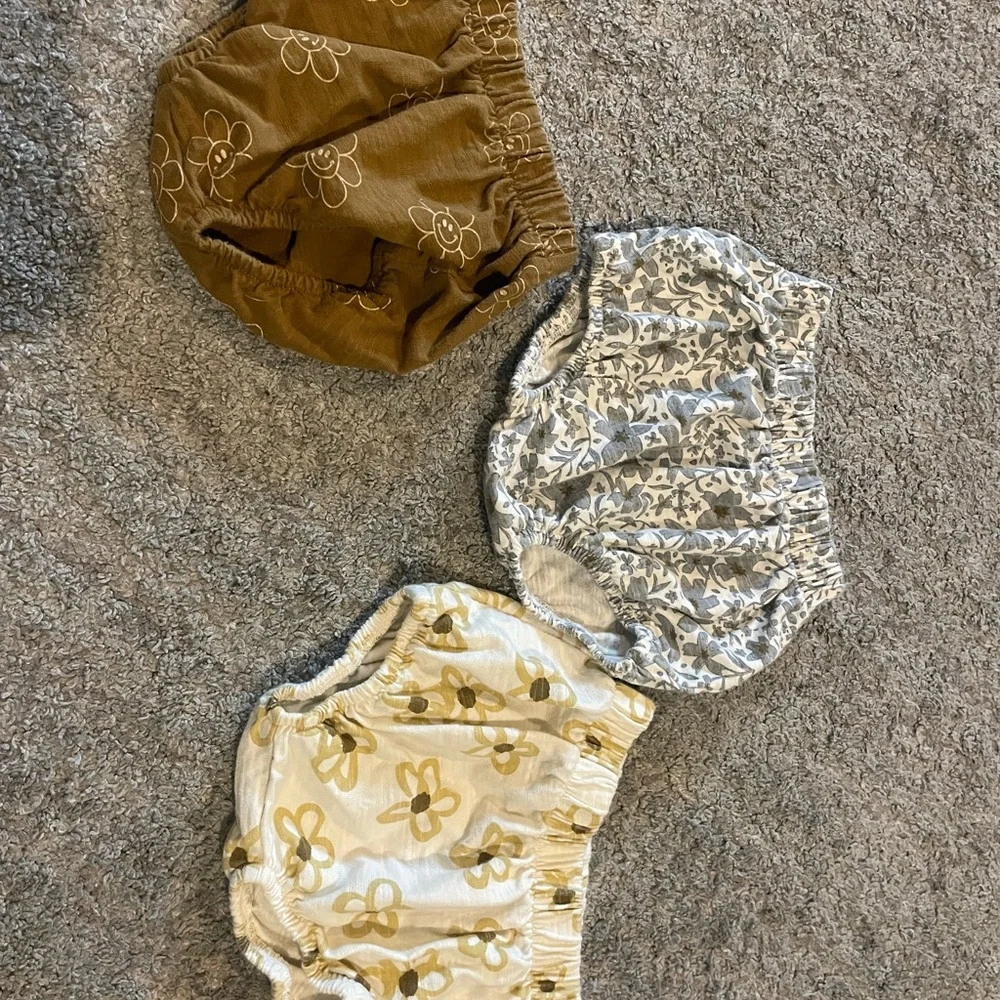 Rylee + Cru Floral Diaper Covers in Brown, Gray, and Cream